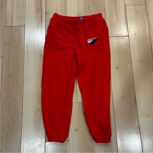 Adidas red sweatpants